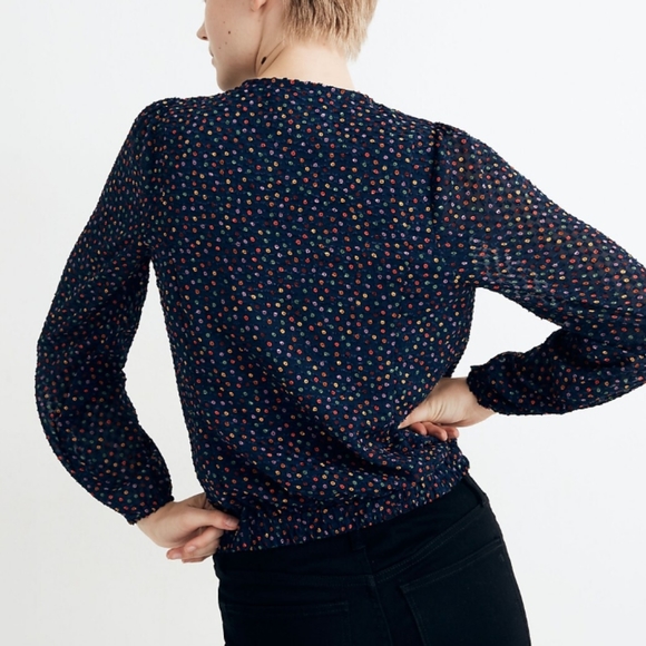 Madewell lyric sugar dot wrap top - Picture 2 of 8